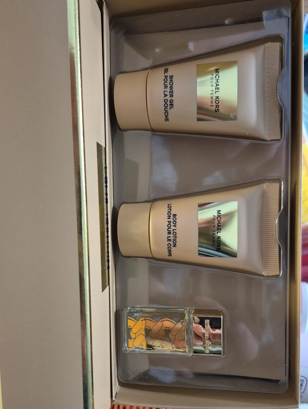 Michael Kors Women Skincare Trio in Champagne Gold and Clear
